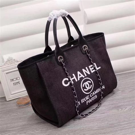 black chanel beach bag|chanel black bag price.